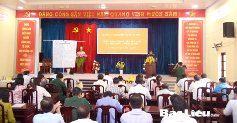 Triển khai ý định Diễn tập khu vực phòng thủ huyện Hồng Dân năm 2024