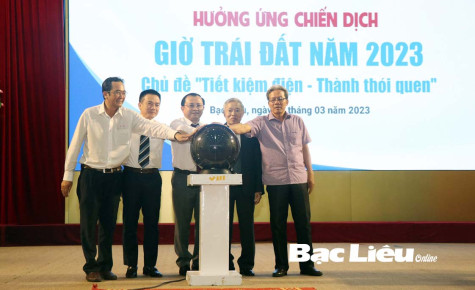 Bạc Liêu hưởng ứng Chiến dịch Giờ Trái đất năm 2024