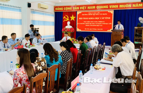 Hội thảo Thực hiện chức năng, nhiệm vụ của Trường Chính trị Châu Văn Đặng trong tình hình hiện nay