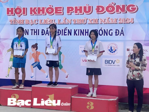 Phòng GD-ĐT huyện Đông Hải: Đoạt 28 huy chương tại Hội khỏe Phù Đổng tỉnh Bạc Liêu lần thứ XII năm 2024