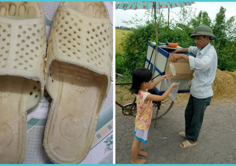 Bài học quý từ... đôi dép đứt