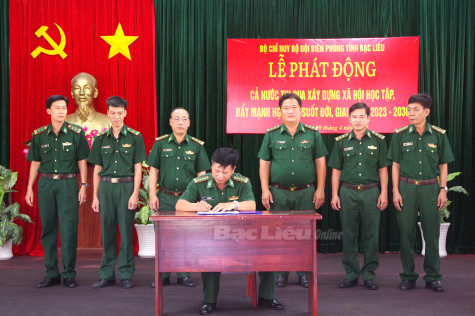 Bộ Chỉ huy Bộ đội Biên phòng tỉnh: Phát động thi đua xây dựng xã hội học tập, đẩy mạnh học tập suốt đời