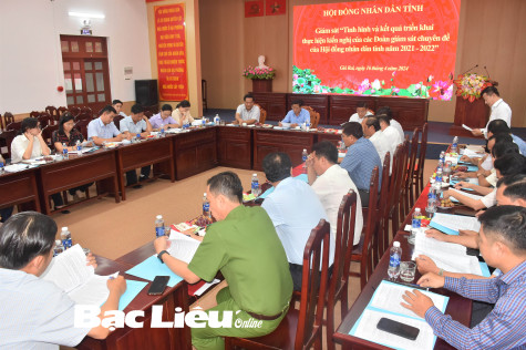 Đoàn giám sát HĐND tỉnh làm việc với UBND TX. Giá Rai