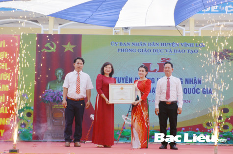 Huyện Vĩnh Lợi: 100% trường học đạt chuẩn quốc gia