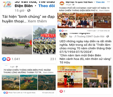 Dân mạng hưởng ứng các hoạt động kỷ niệm 70 năm Chiến thắng Điện Biên Phủ