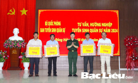 Ban Tuyển sinh quân sự Bộ Quốc phòng: Kiểm tra công tác tuyển sinh quân sự tại tỉnh Bạc Liêu