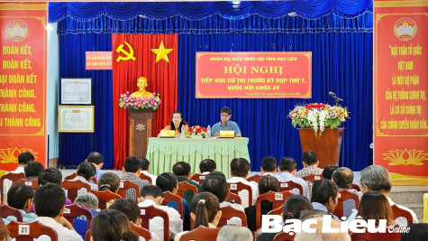 Đoàn ĐBQH tỉnh tiếp xúc cử tri 3 huyện: Phước Long, Hồng Dân và Đông Hải