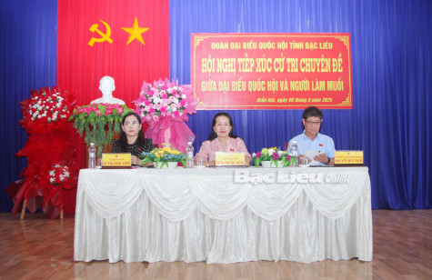 Hội nghị tiếp xúc cử tri chuyên đề giữa ĐBQH và người làm muối