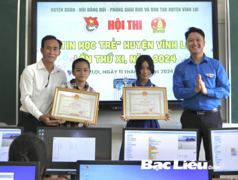 38 thí sinh tham gia Hội thi Tin học trẻ huyện Vĩnh Lợi lần thứ XI