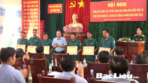 Năm 2024, huyện Phước Long đưa quân đạt 100% chỉ tiêu trên giao
