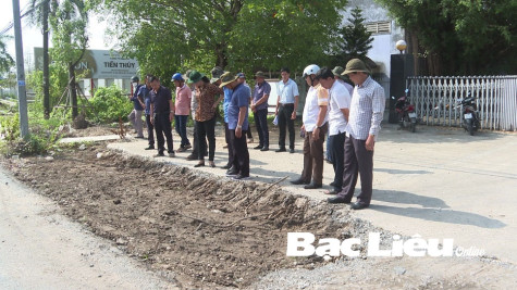 Lãnh đạo TP. Bạc Liêu kiểm tra, đôn đốc tiến độ triển các công trình, dự án quan trọng