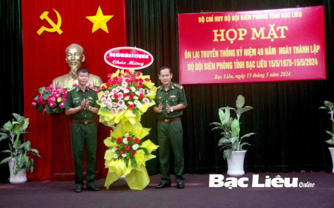 Họp mặt kỷ niệm 49 năm Ngày truyền thống Bộ đội Biên phòng tỉnh Bạc Liêu
