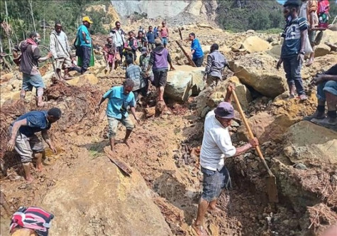 Ước tính hơn 2.000 người bị vùi lấp do sạt lở đất ở Papua New Guinea