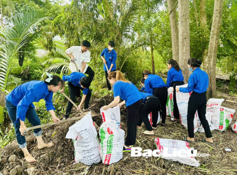 Đoàn Thanh niên huyện Hồng Dân: Đồng loạt ra quân “Ngày Chủ nhật xanh” lần thứ 2/2024