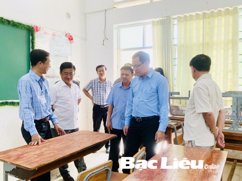 Phó Chủ tịch UBND tỉnh - Ngô Vũ Thăng kiểm tra công tác chuẩn bị kỳ thi tốt nghiệp THPT năm 2024