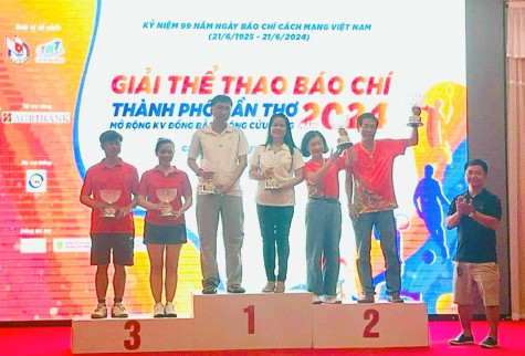 Trao giải Giải thể thao báo chí TP. Cần Thơ mở rộng khu vực ĐBSCL năm 2024