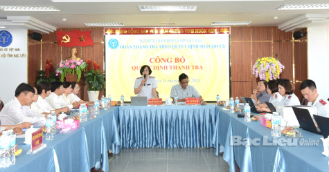 Thanh tra, kiểm tra việc thực hiện chính sách BHXH, BHYT và BHTN tại Bạc Liêu