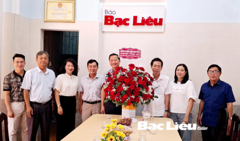 Nhiều đơn vị, địa phương chúc mừng Báo Bạc Liêu nhân dịp 21/6