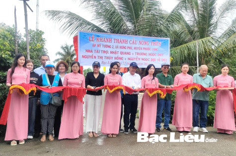 Hội LHPN huyện Phước Long: Khánh thành 3 công trình cầu nông thôn trị giá trên 450 triệu đồng