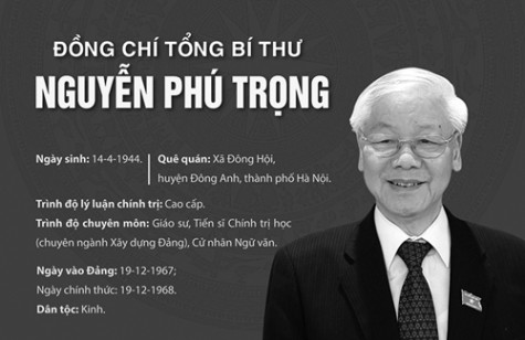 Tóm tắt tiểu sử đồng chí Nguyễn Phú Trọng - Tổng Bí thư Ban Chấp hành Trung ương Đảng Cộng sản Việt Nam