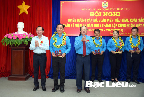 LĐLĐ tỉnh: Tuyên dương 95 tập thể, cá nhân tiêu biểu