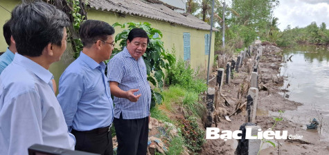 Đề xuất công bố tình huống khẩn cấp về sạt lở trên địa bàn TX. Giá Rai