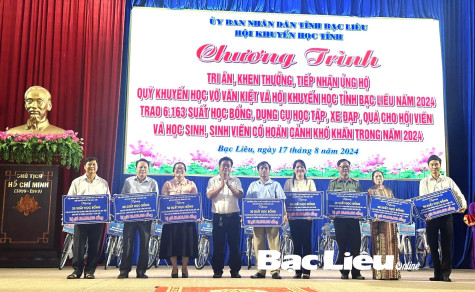 Tri ân, khen thưởng và tiếp nhận ủng hộ Quỹ khuyến học năm 2024