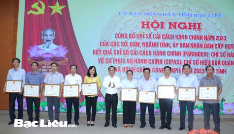 Xếp hạng PAPI 2023: Bạc Liêu có 2 chỉ số thành phần đứng hạng nhất cả nước