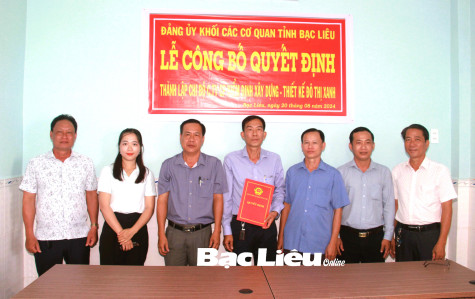 Thành lập Chi bộ Công ty Cổ phần Kiểm định xây dựng - Thiết kế đô thị xanh