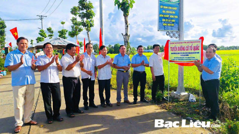 Huyện Hòa Bình: Khánh thành đường cờ Tổ quốc thứ 9