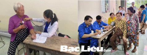 100 người dân khó khăn được khám bệnh, tặng quà