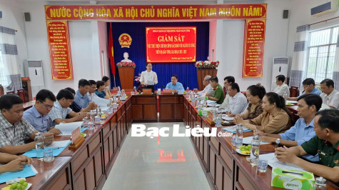 Đoàn giám sát HĐND tỉnh làm việc với huyện Hòa Bình