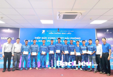 VNPT Bạc Liêu: Tiếp sức VNPT Hải Phòng khắc phục thông tin liên lạc sau bão số 3