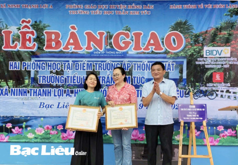 Quỹ Bảo trợ trẻ em tỉnh: Hỗ trợ máy lọc nước trị giá 50 triệu đồng cho Trường tiểu học Vĩnh Mỹ A1