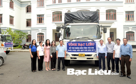 Bạc Liêu: Xuất hành vận chuyển gần 22 tấn hàng hóa hỗ trợ tỉnh Yên Bái khắc phục thiệt hại do bão số 3 gây ra