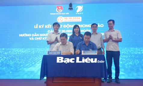 Ký kết phát động phong trào cài đặt 20.000 tài khoản, hướng dẫn người dân sử dụng dịch vụ công trực tuyến