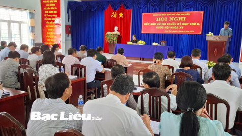 Đoàn đại biểu Quốc hội tỉnh tiếp xúc cử tri 2 huyện Hòa Bình và Vĩnh Lợi