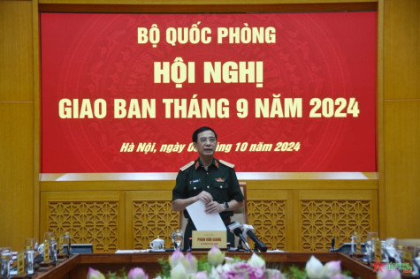 Giao ban Bộ Quốc phòng tháng 9-2024: Quân đội chủ động, kịp thời ứng phó hiệu quả với các tình huống thiên tai khẩn cấp