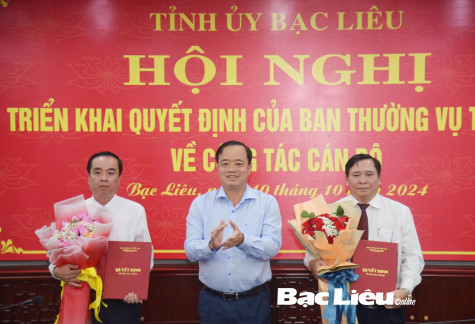 Điều động, chỉ định, giới thiệu đồng chí Trần Doãn Cầm bầu giữ chức Phó Bí thư Đảng ủy Khối các cơ quan tỉnh
