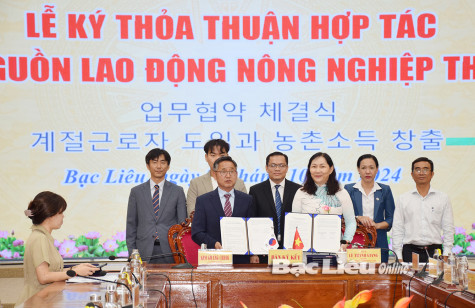 Ký kết thỏa thuận hợp tác tạo nguồn lao động nông nghiệp thời vụ làm việc tại Hàn Quốc