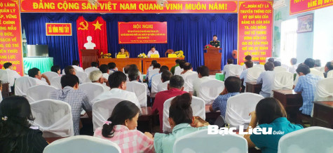 Tổ đại biểu HĐND tỉnh và huyện Phước Long tiếp xúc cử tri xã Vĩnh Phú Tây