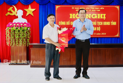 Chủ tịch UBND tỉnh phân công ông Dương Hồng Tân phụ trách Sở GD-ĐT