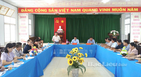 Kiểm tra công tác chuẩn bị đại hội điểm tại Đảng bộ xã Ninh Thạnh Lợi A