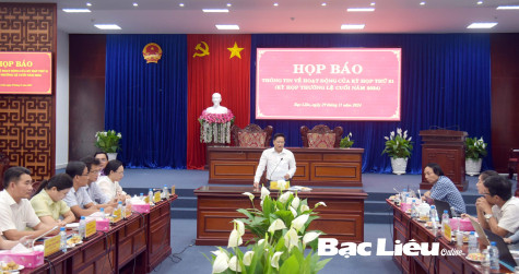 Họp báo thông tin về kỳ họp thứ 21, HĐND tỉnh khóa X