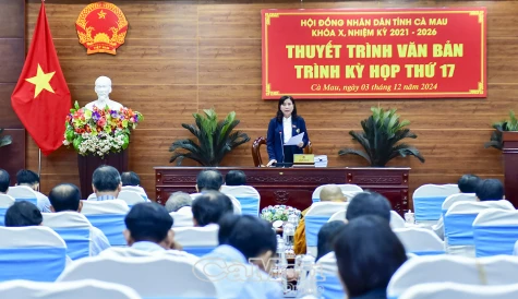 Thuyết trình văn bản trình Kỳ họp thứ 17, HĐND tỉnh khoá X