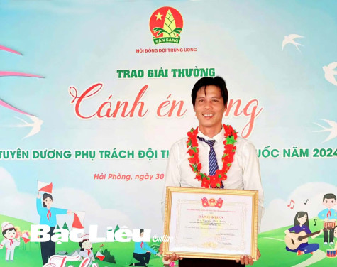 Bạc Liêu có thêm 1 “Phụ trách Đội tiêu biểu toàn quốc” năm 2024
