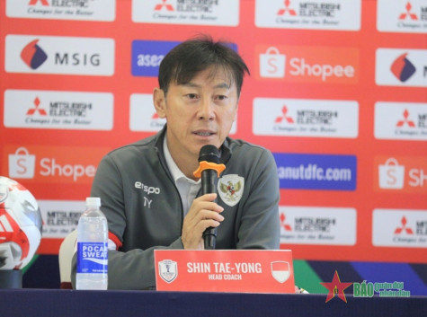 HLV Shin Tae-yong e ngại sức mạnh của đội tuyển Việt Nam