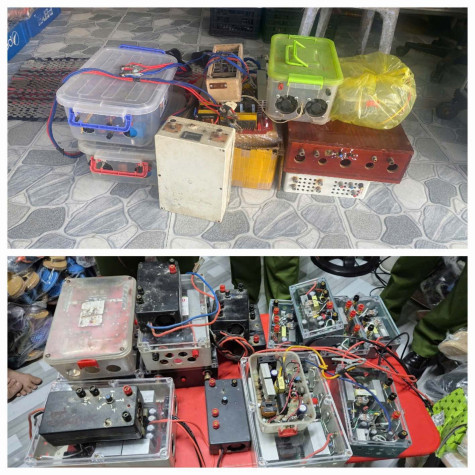 Phát hiện 2 cơ sở kinh doanh kích điện tự chế