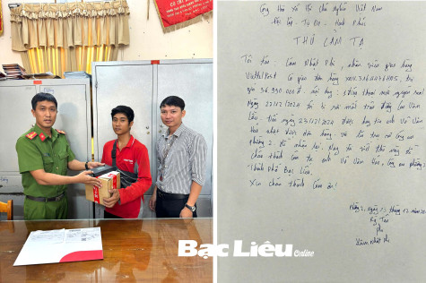 Công an Phường 2: Trả lại kiện hàng trị giá gần 37 triệu đồng cho người đánh rơi