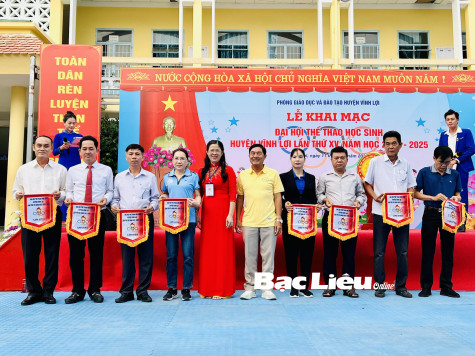 Gần 1.000 vận động viên tranh tài tại Đại hội Thể thao học sinh huyện Vĩnh Lợi